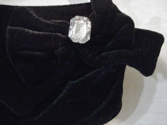 Hand Bag Evening Bag Black Velvet Formal Accessor… - image 3