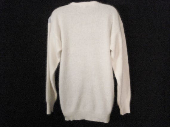 Angora Sweater Pullover Meredith Vintage 80s Whit… - image 8