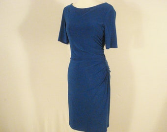 Career Dress Royal Blue Jones New York Vintage Dress Size 6 ( SM )