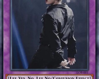 SKZ-Inspired YuGiOh Parody Trading Card - Spiritual Humor Collectible for K-Pop Fans - Cat Rabbit Slim
