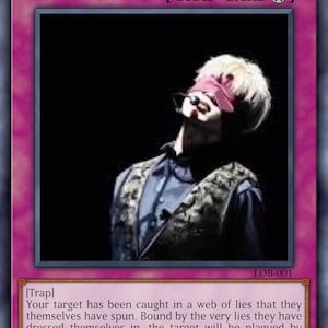 Carta collezionabile parodia YuGiOh ispirata ai BTS - Collezionabile con umorismo spirituale per fan del K-Pop - Caught in a Liiiiiiie