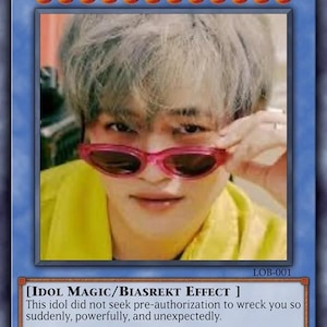 Kpop-inspirierte YuGiOh Parodie Sammelkarte - Spiritueller Humor Sammlerstück für K-Pop Fans, Idol Code 656-5827D Verletzung, Chenle Variante