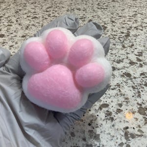 Cute pink and white taba squishy paw