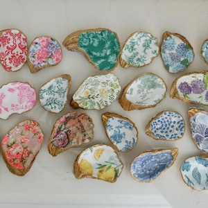 Decorated Oyster Shell - Ring Dish, Decor, Jewelry Holder