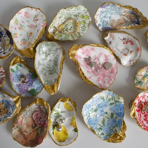 Decorated Oyster Shell - Ring Dish, Decor, Jewelry Holder