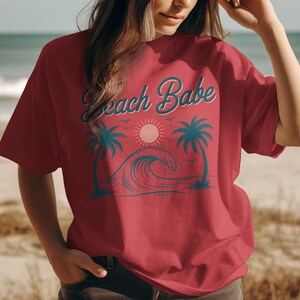 Beach Babe T-Shirt: Retro Summer Vibes, Palm Tree Graphic
