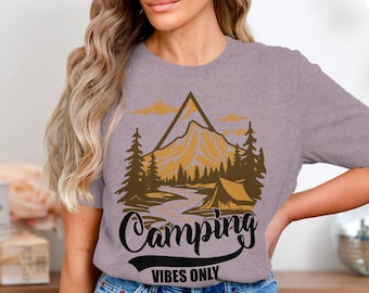 Camping Vibes T-Shirt: Mountain Adventure Graphic Tee