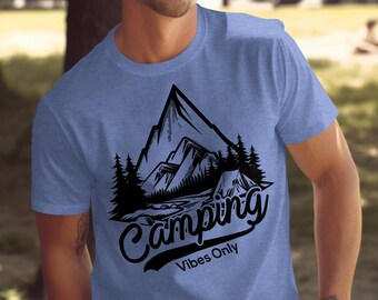 Camping Vibes T-Shirt: Mountain Adventure Graphic Tee