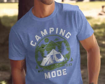 Camping Mode Unisex T-Shirt: Outdoor Adventure Graphic Tee