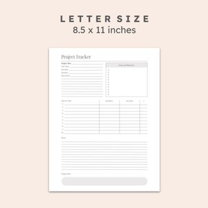 Project Tracker Printable | Task Management & Progress Planner | Work ...