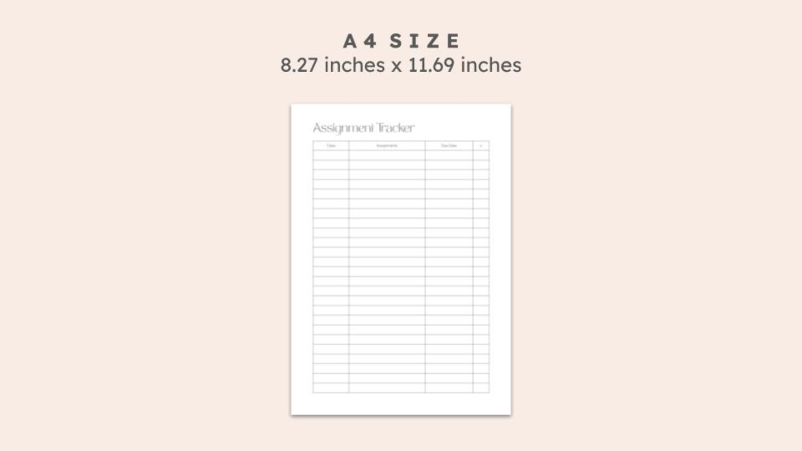 Assignment Tracker Printable | Homework & Class Log for Students ...