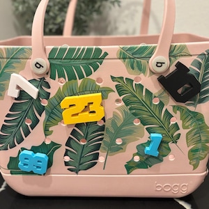 Custom Sports Number Bogg Bag Charm