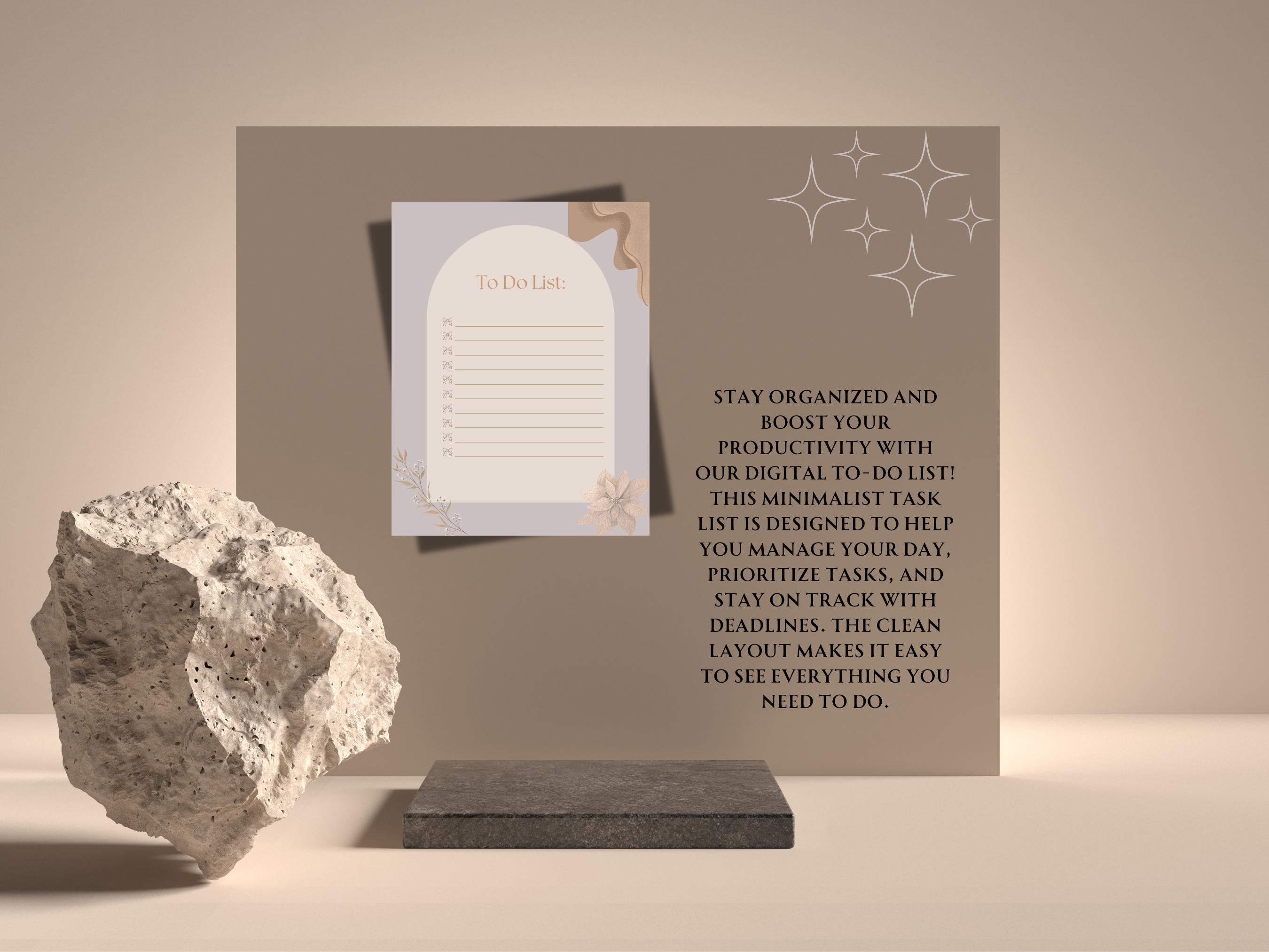 Minimalist to Do List: Printable Daily Planner (PDF & PNG) - Etsy
