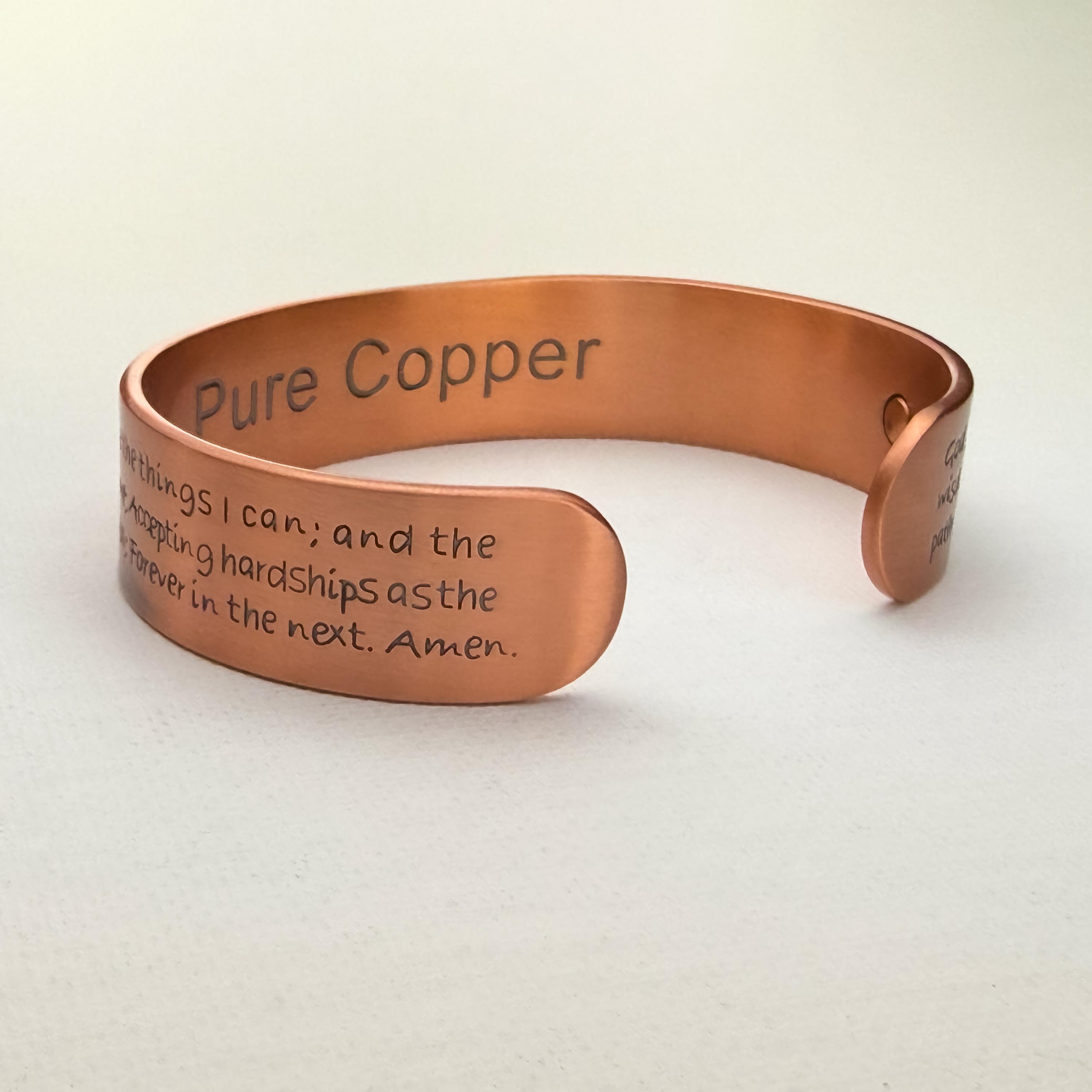 Bracciale Croce Preghiere Rame Braccialetto Magnetico In Rame Puro - Foto 6