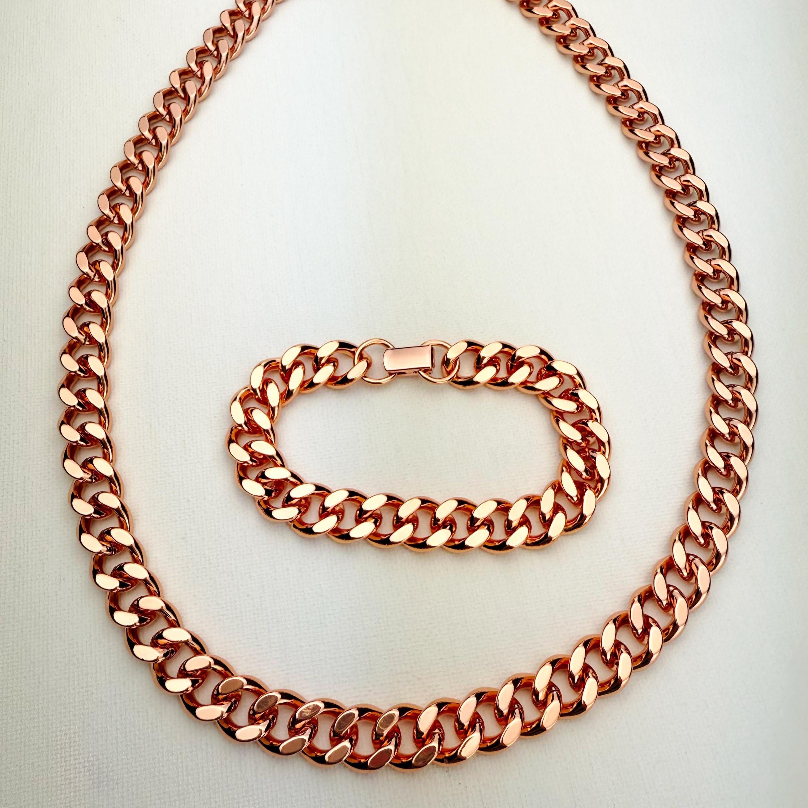 Heavy Tick Pure COPPER Chain 24&quot; / 13mm Stylish, Elegant, Shiny, High Quality
