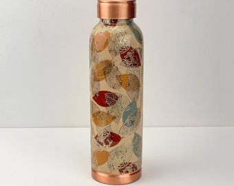 Pure Copper Water Bottle  | Handcrafted Hammered Copper Bottle  | Ayurvedic Health Benefits | Luxury Gift Box