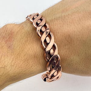 Twisted Pure Copper Magnetic Therapy Bracelet for Pain Relief & Healing Adjustable
