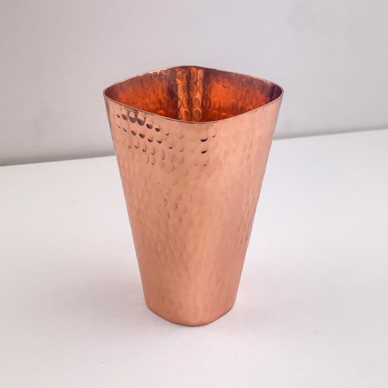 Set of 4 Pure Copper Plates Handcrafted Copper Dining Plates ...