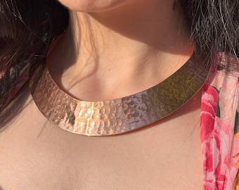 Handmade Pure Copper Choker: Minimalist Vintage Style Collar