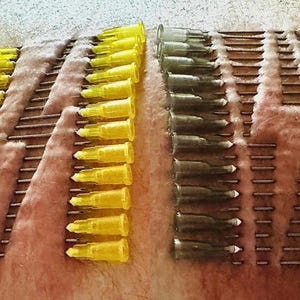 HIGH VOLTAGE -Needle Play Piercing Stencil