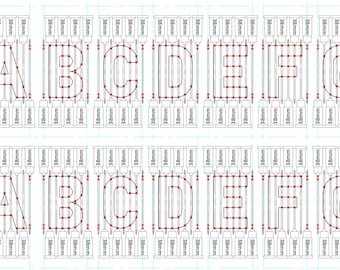 ALPHABET NUMBERS SYMBOLS - Needle Play Piercing Stencil