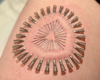 SCRAMBLED GEOMETRY - Needle Play Piercing Stencil