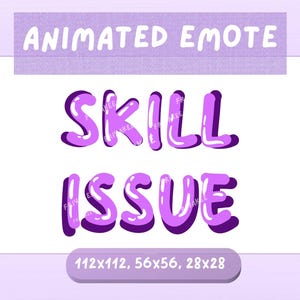 Animated Skill Issue Emote: Twitch/Discord Stream Graphics (GIF Download)