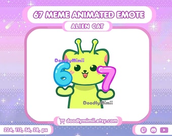 Animated Glorp 67 Cat Meme Emote: Twitch Discord YouTube Kick Streamer GIF (Digital Download)