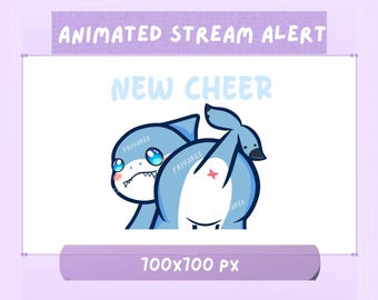 Animated Jeff the Land Shark Stream Alert Pack: Twitch Discord YouTube (Digital Download GIF)