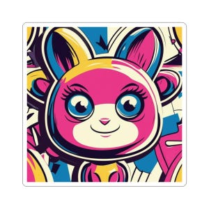 Vibrant Character Kiss-Cut Stickers, Cute Stickers for Laptops, Scrapbooking, Party Favors, Kids&#39; Decor, Fun Gifts