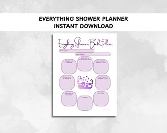 Alles Duschplaner & Guide: Selbstpflege-Routine (A5/A4 PDF Download