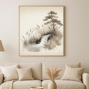 Jehovah Rapha Ink-Wash Art: Christian Healing Spring Print (Digital Download)