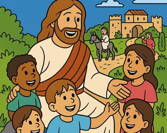 Bible Story Coloring Book for Kids: 50 Christian Printable Pages (PDF)