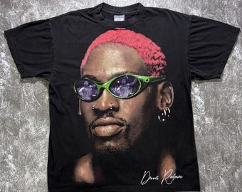 Dennis Rodman Graphic T-Shirt | Basketball Streetwear Tee | Retro Sports Shirt | Y2K Style Oversized Tee