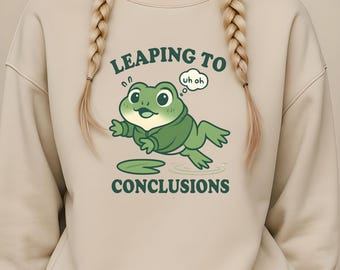 Lustiges Frosch-Shirt: Überspringende Schlüsse - emotionales Stütztier-T-Shirt