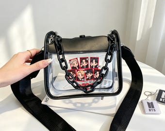 Borsa a tracolla trasparente BTS ARIRANG World Tour, borsa trasparente per concerti Kpop, borsetta trasparente approvata per gli stadi, regali per concerti K-Pop