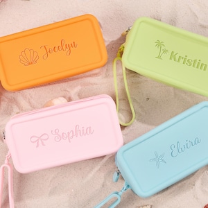 Personalisierte Strandtasche | Wasserdichte Tasche | Sonnenschutz-Organizer | Schwimmbrillenhalter | Wasserdichte Reisetasche | Wasserdichte Kosmetiktasche