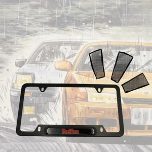 Anime License plate frame with cover and plate bolt:  Akagi RedSuns