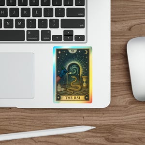 Autocollant holographique « The RSI » Tarot EMS | Vinyle découpé unique pour secouristes, cadeaux EMS, carte de tarot, inhalothérapeutes