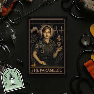 EMS Tarot &quot;The Paramedic&quot; Kiss-Cut Stickers | Ambulance, EMT, Emergency Medical Service, First Responder Gift, Sticker for Display