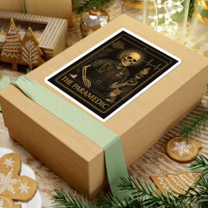 Pegatinas troqueladas de esqueleto "El Paramédico" del Tarot EMS / Ambulancia, Servicio Médico de Emergencia, Servicio de Emergencias Médicas, Regalo para personal de primera respuesta, Pegatina para exhibir imagen 8