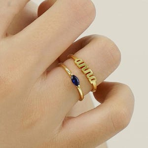 Personalized Name Ring: Custom Stackable Name Ring, Name Ring for Women, Name Ring Jewelry, Sterling Silver Name Ring, Name Ring for Mom