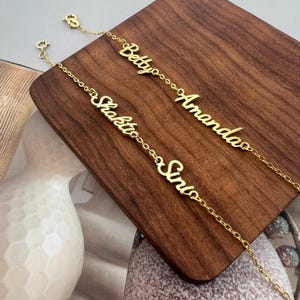 Custom Two-Name Sterling Silver Bracelet: Personalized Cable Chain