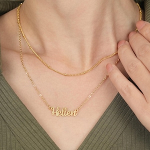 Collar con nombre en cursiva personalizado: collar con nombre en cursiva, collar con firma, collar con nombre escrito, collar con letras en cursiva