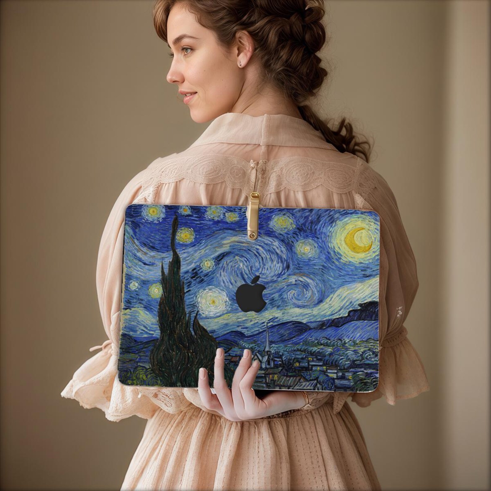 Starry Night Van Gogh MacBook Case Artistic Cover Pro Air 2025 13 14 15 — free download