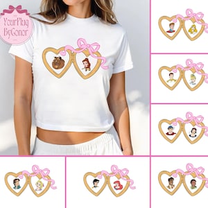 Disney Locket Coquette Pink Bow Baby Tee, Disneyland Valentine Crop Top, Princess And Prince shirt, Disney Coquette, Disney Valentines Shirt