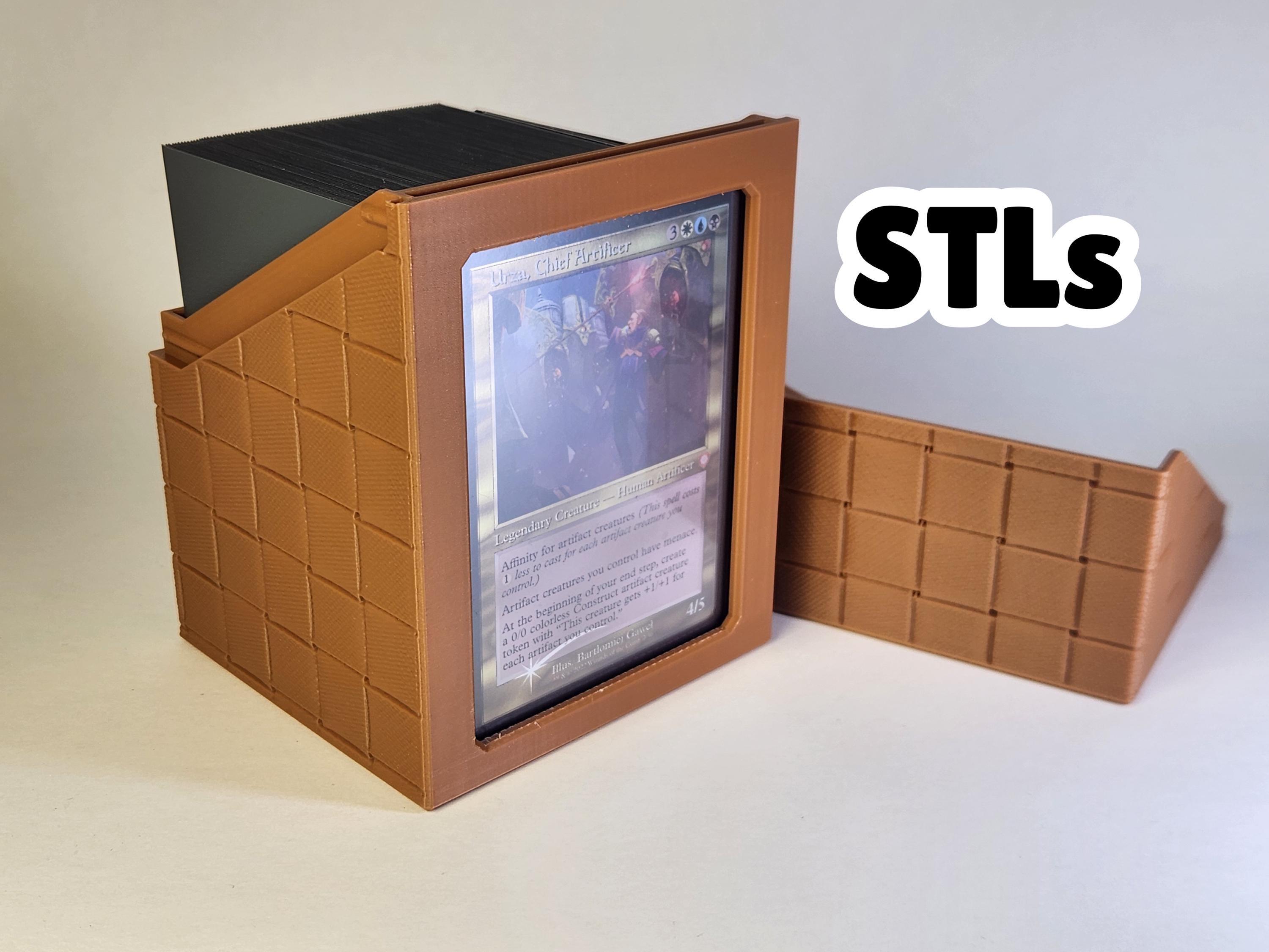 Deck Box STL 3D Printable | Fabric Weave | Holds 100+ Sleeved Cards | Toploader Showcase Window | TCG Storage for MTG, Pokmon, Commander - Etsy Deck Box STL 3D Printable | Fabric Weave | Holds 100+ Sleeved Cards | Toploader Showcase Window | TCG Storage for MTG, Pokmon, Commander - Etsy