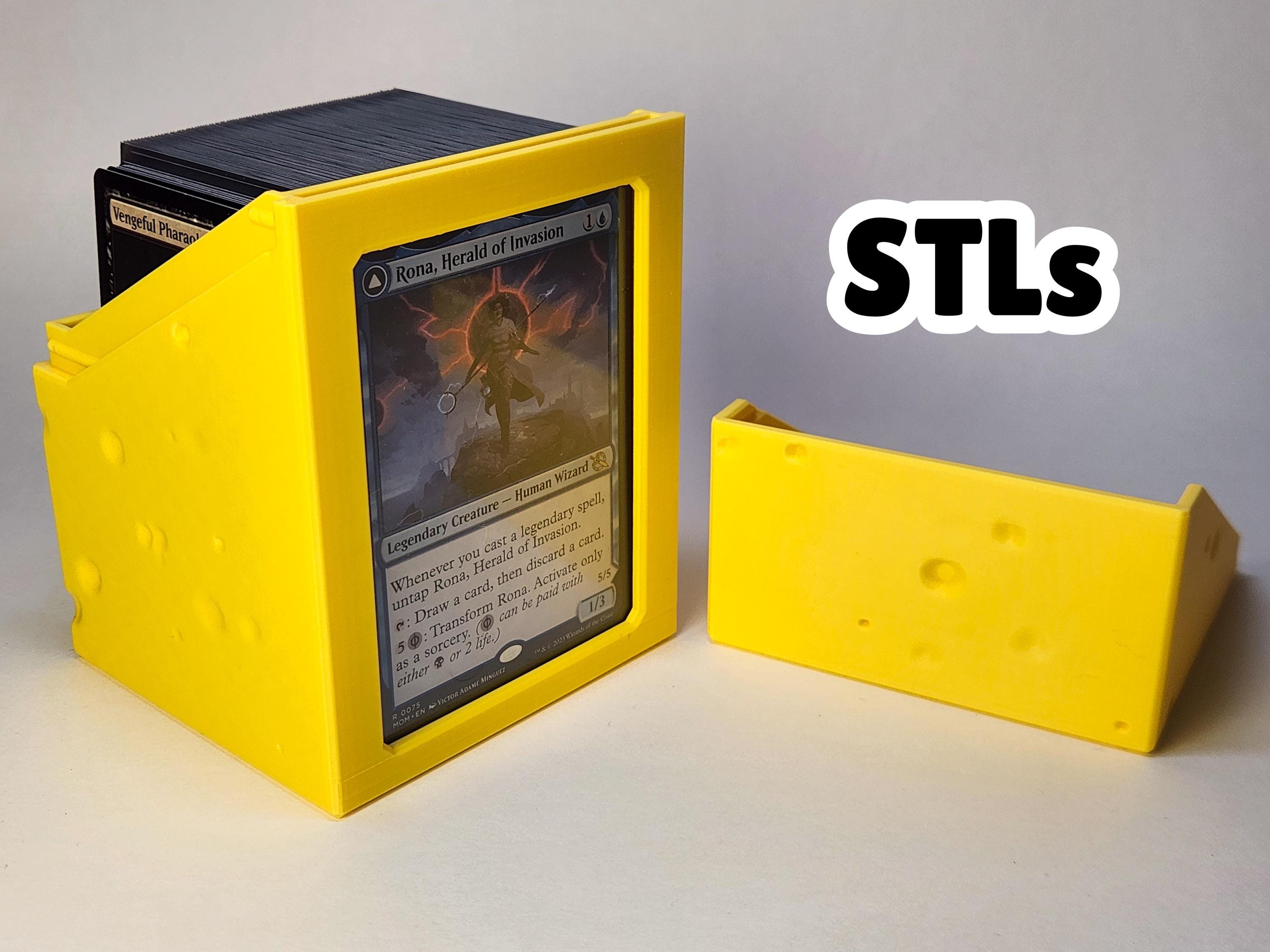 Deck Box STL 3D Printable | Cheese | Holds 100+ Sleeved Cards | Toploader  Showcase Window | TCG Storage for MTG, Pokmon, Commander - Etsy