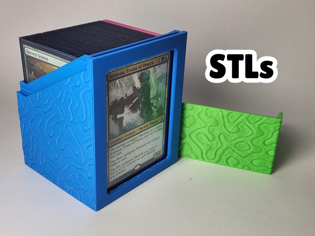 Deck Box STL 3D Printable | Abstract Organic | Hold 100+ Sleeved Cards ...