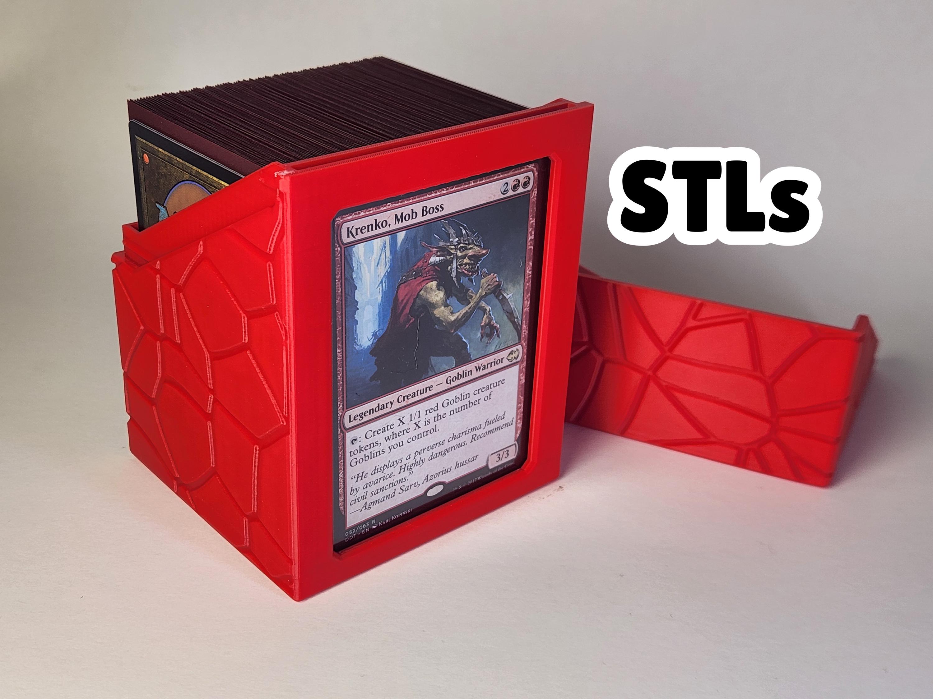 Deck Box STL 3D Printable | Stones | Holds 100+ Sleeved Cards ...